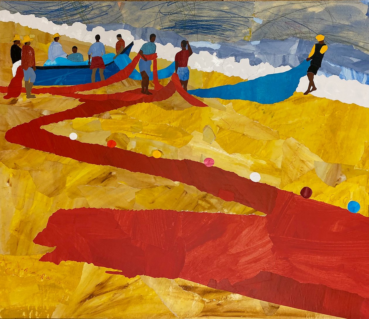 Pesca, Neeleshwar (collage) da Dione Verulam