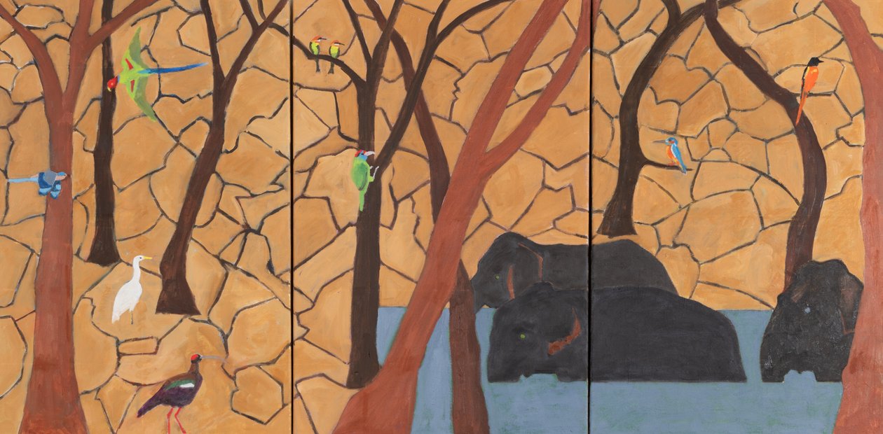 Giungla, India, 2020 (olio su tela) da Dione Verulam