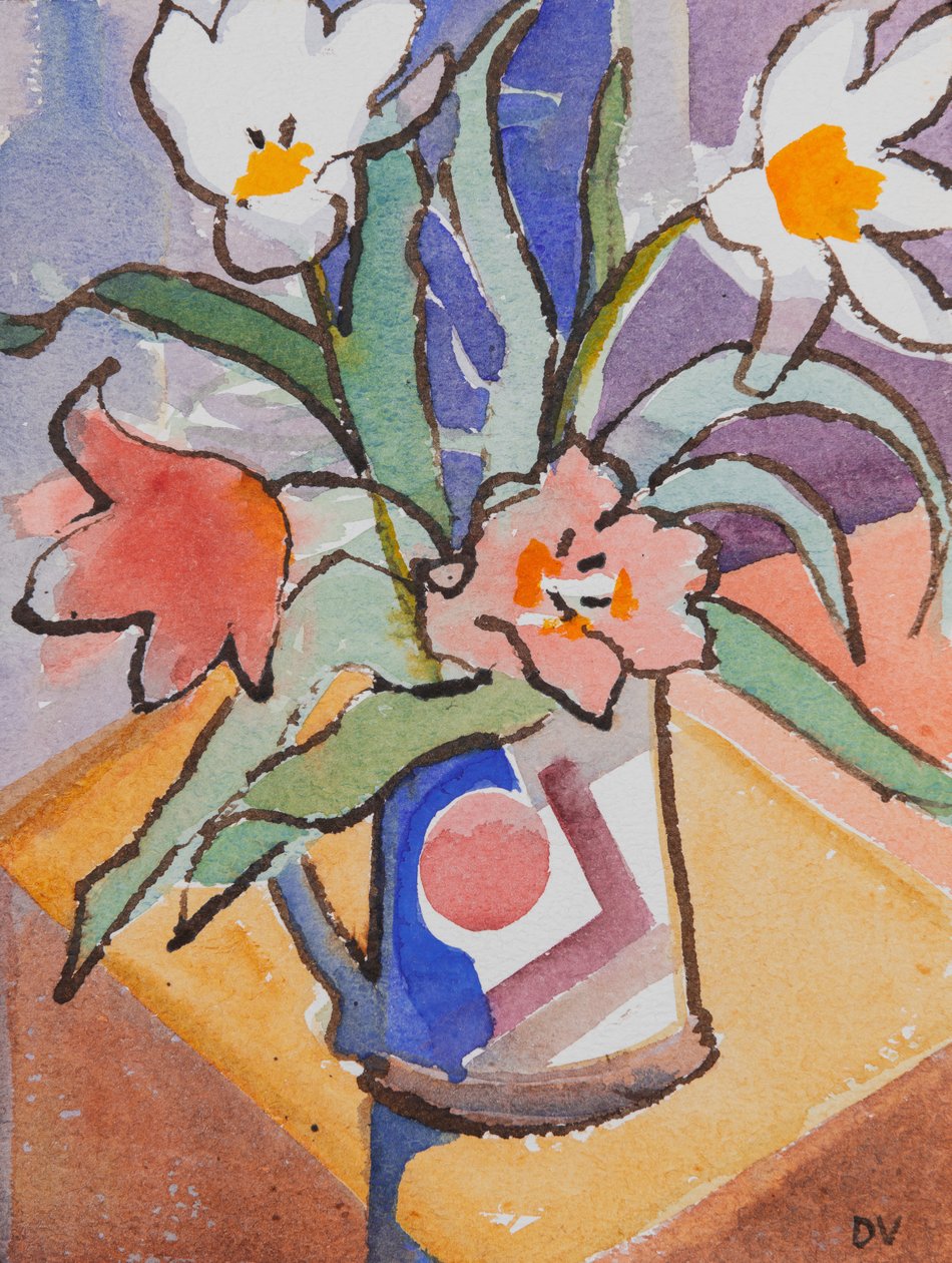 Tulipani (acquerello e inchiostro) da Dione Verulam