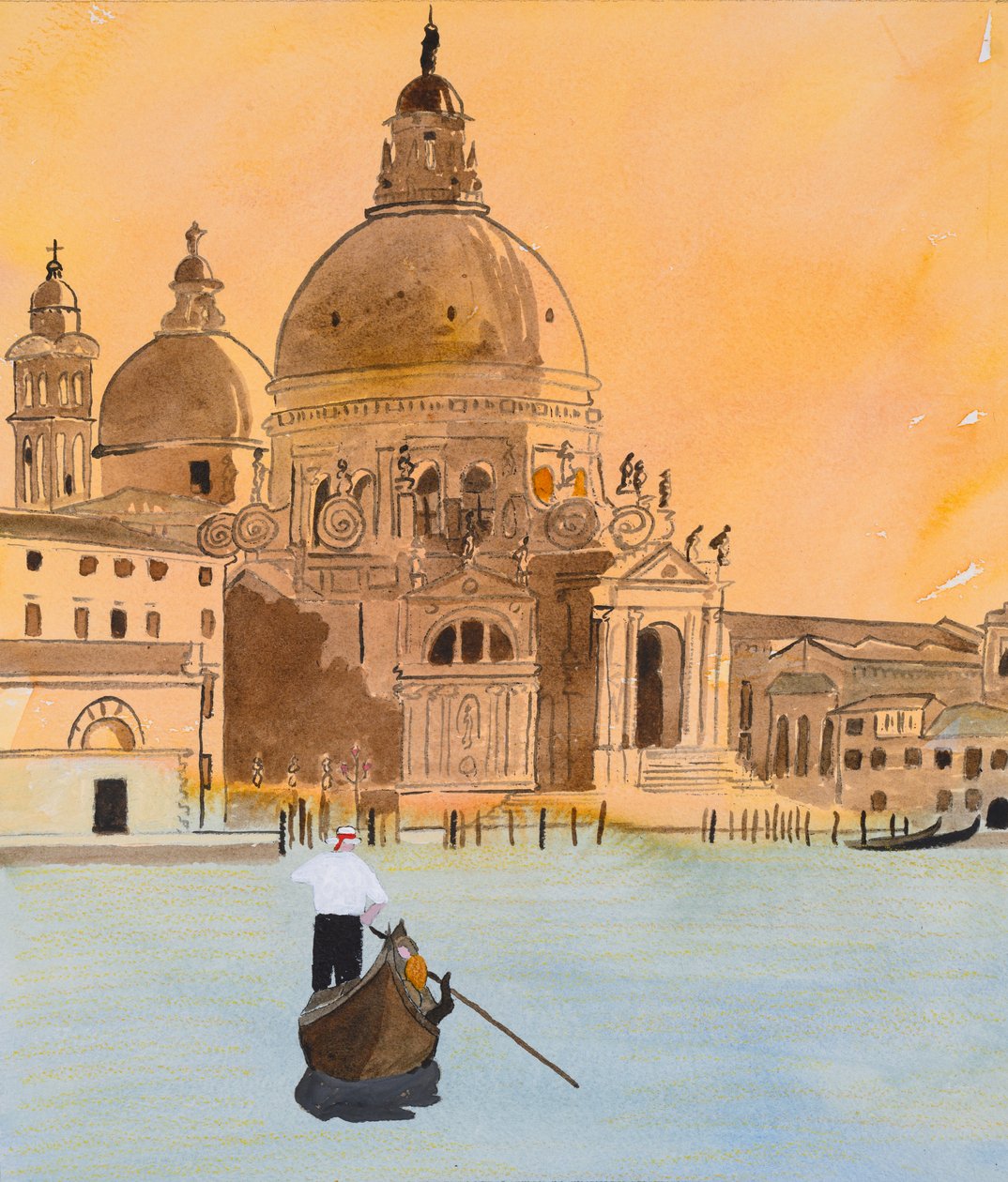 Venezia, saluto (acquerello e inchiostro) da Dione Verulam