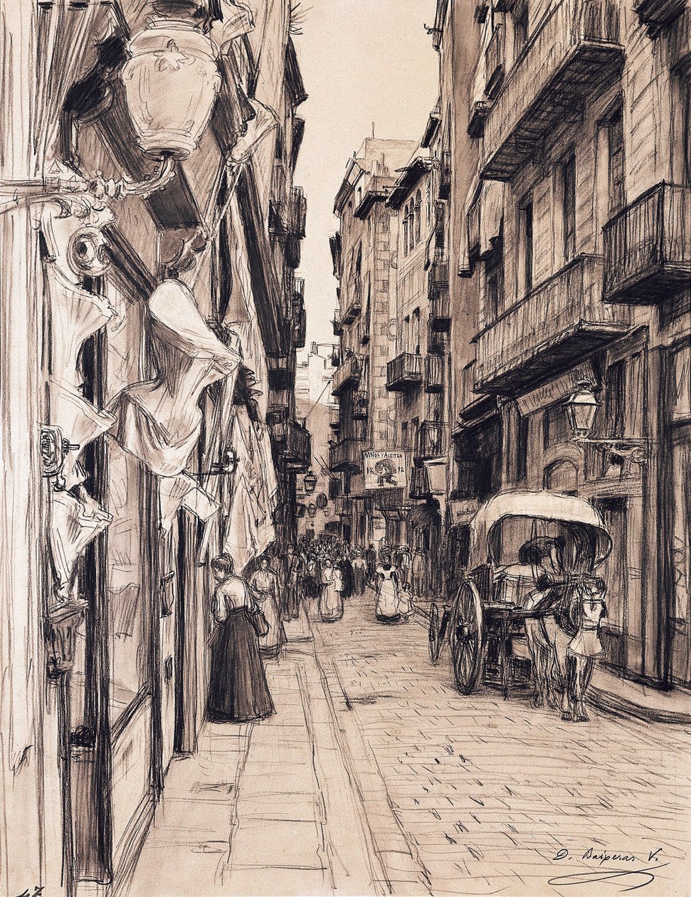 Via Boira verso Piazza Llana, Barcellona da Dionisio Baixeras Verdaguer