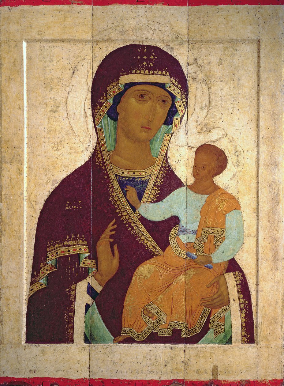 Madonna con Bambino Hodigitria, icona russa, 1502 da Dionysius