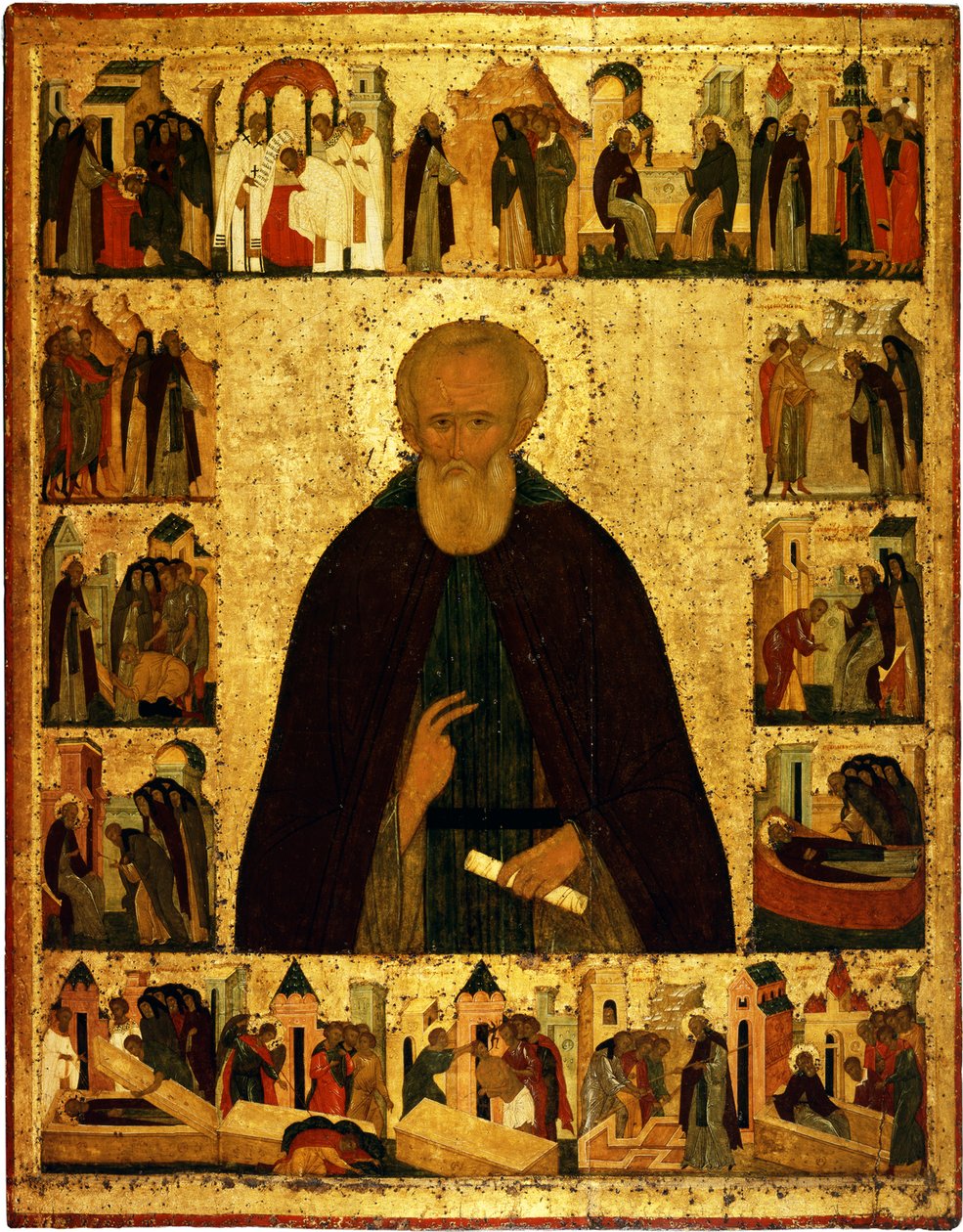 San Dmitry Prilutsky con scene della sua vita, ca 1503 da Dionysius