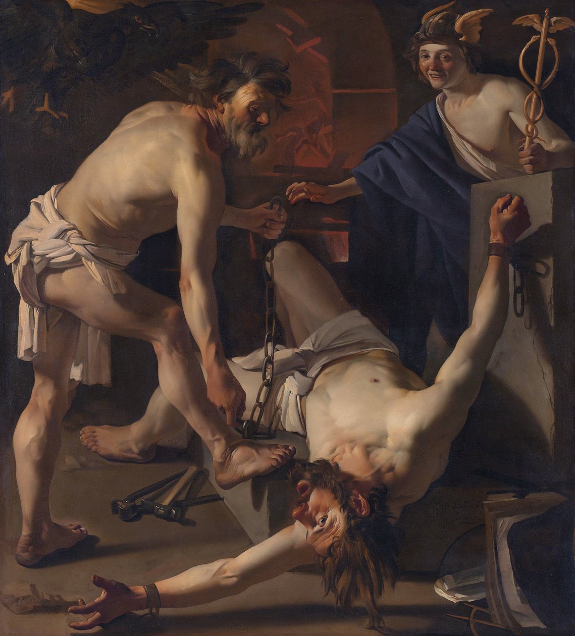 Prometeo incatenato da Vulcano da Dirck van Baburen