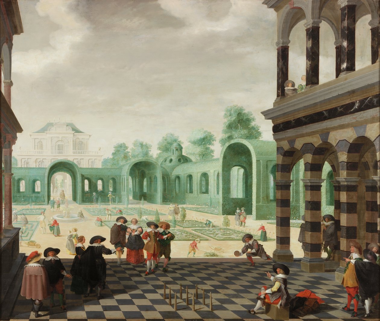 Scena di giardino olandese da Dirck van Delen