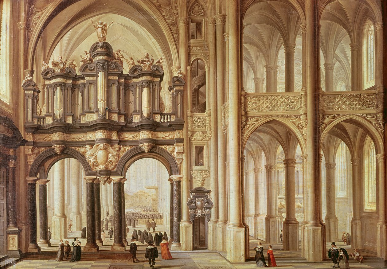 Interno di una chiesa da Dirck van Delen