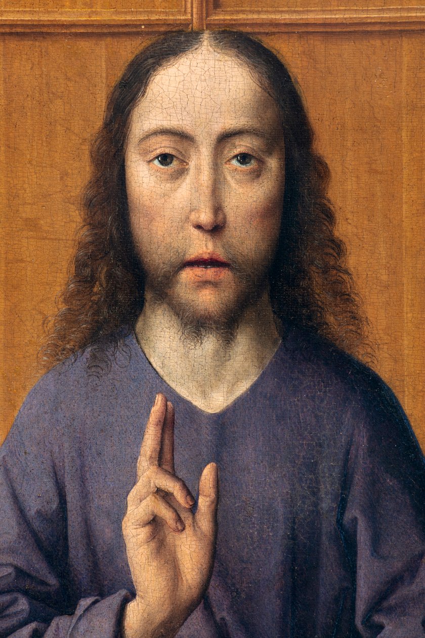 Chiesa parrocchiale (Parochiekerk Sint-Pieter). Ultima Cena. Dirk Bouts. 1464-1468. (dettaglio) da Dirck Bouts