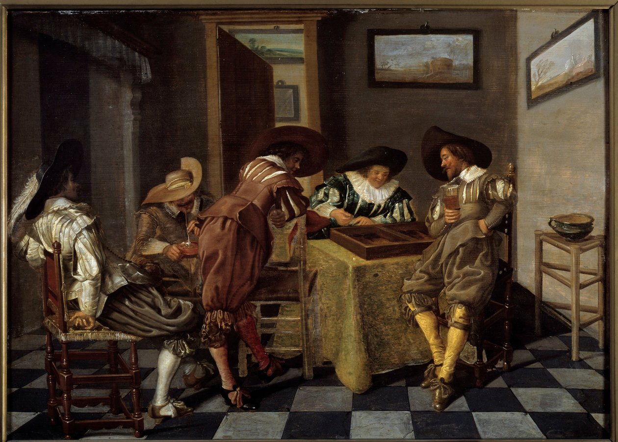 La partita di tric trac da Dirck Hals