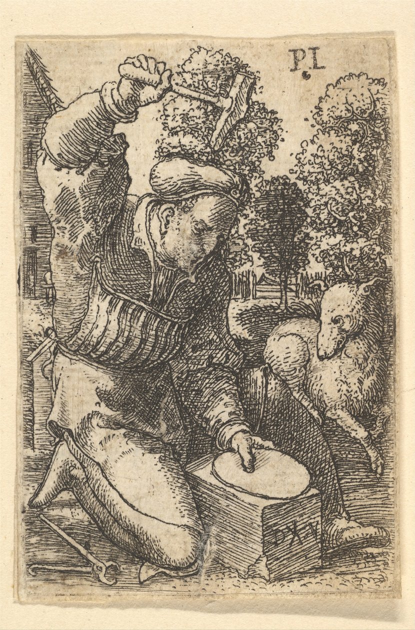 Il fabbro, 1520-25 da Dirck Vellert