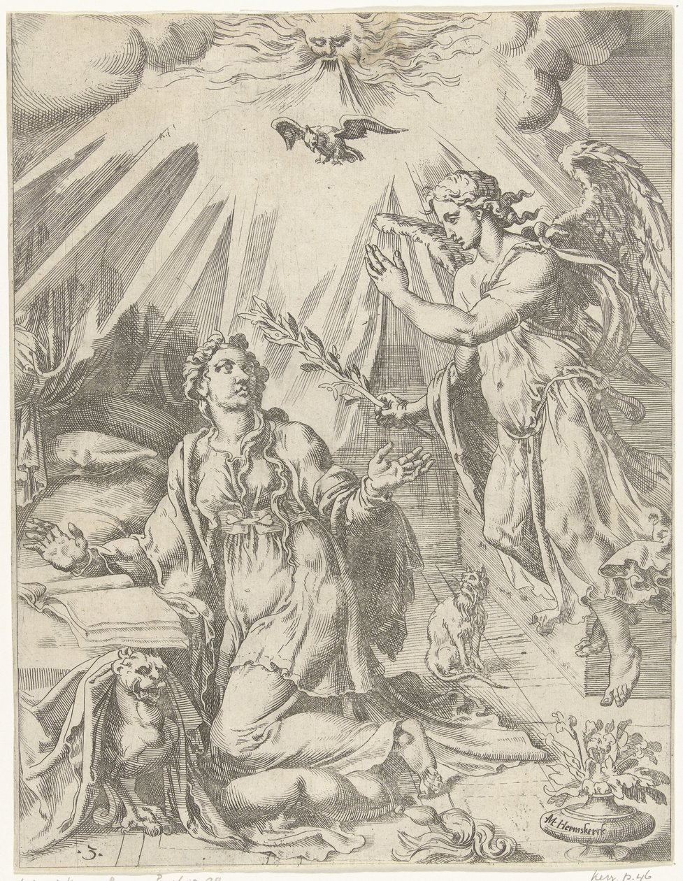 Annunciazione da Dirck Volckertsz. Coornhert (attributed to)