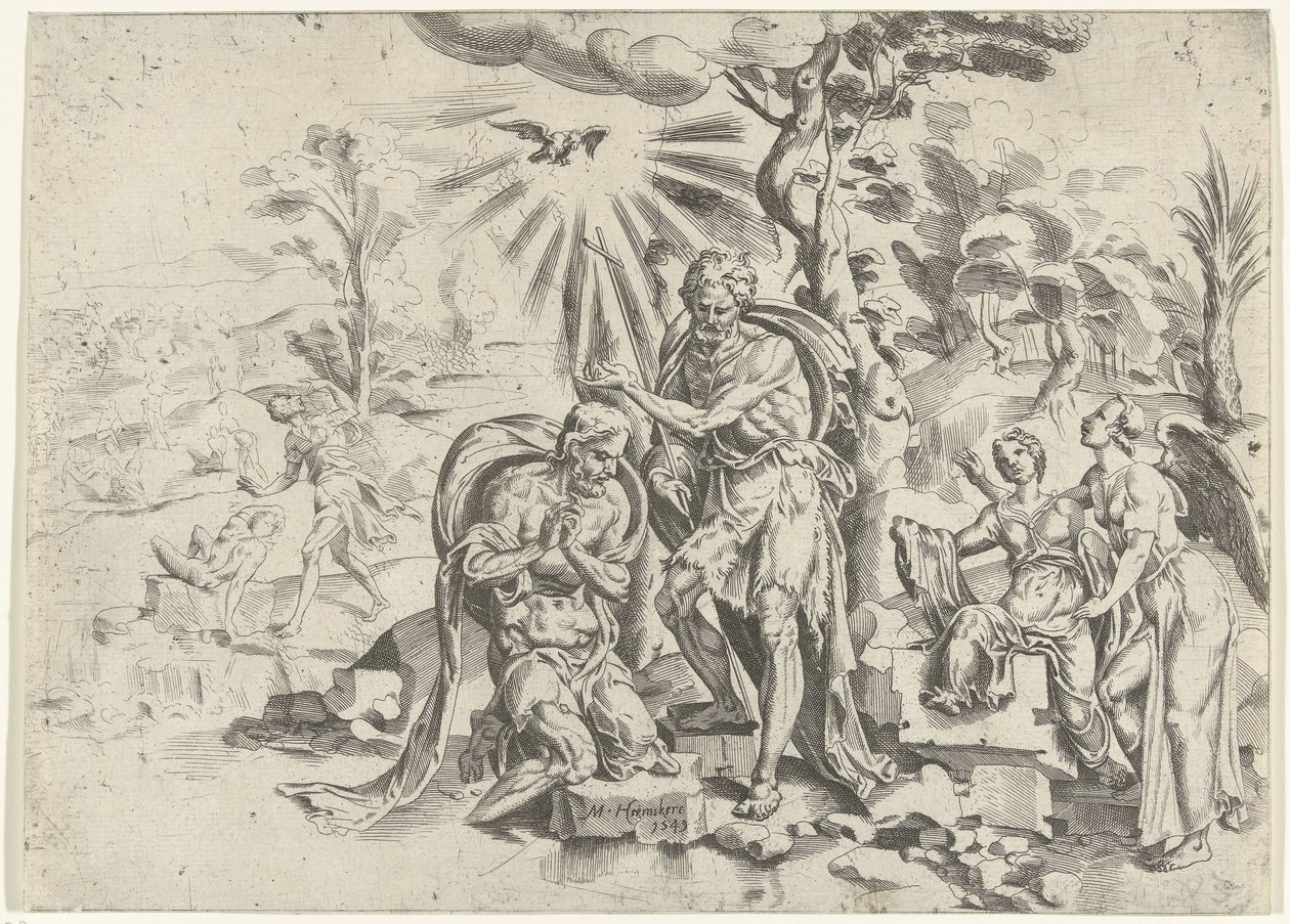 Battesimo di Cristo da Dirck Volckertsz. Coornhert (attributed to)