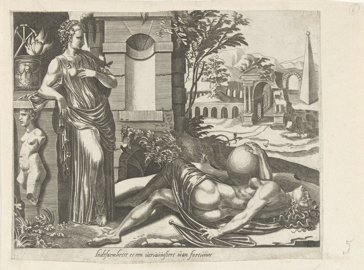 La pazienza vince la fortuna da Dirck Volckertsz. Coornhert (attributed to)