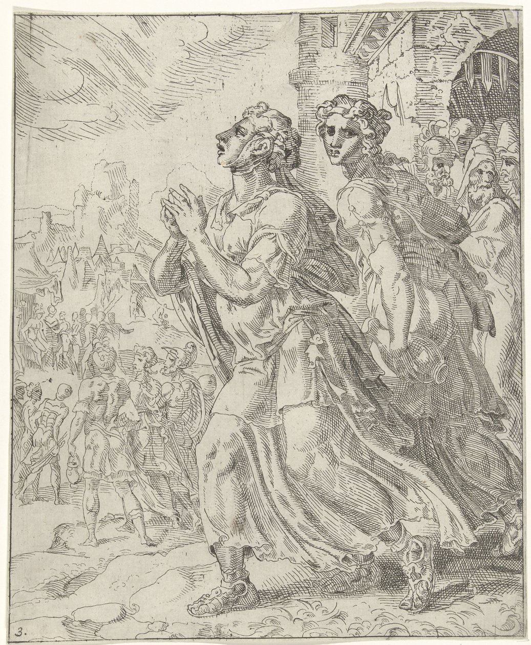 Giuditta e la sua ancella lasciano Betulia da Dirck Volckertsz. Coornhert (attributed to)