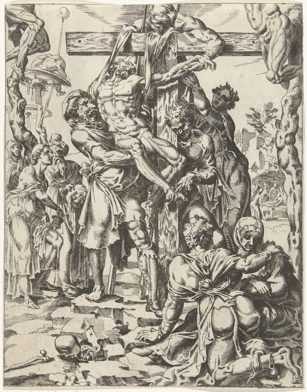 Deposizione dalla croce da Dirck Volckertsz. Coornhert (attributed to)