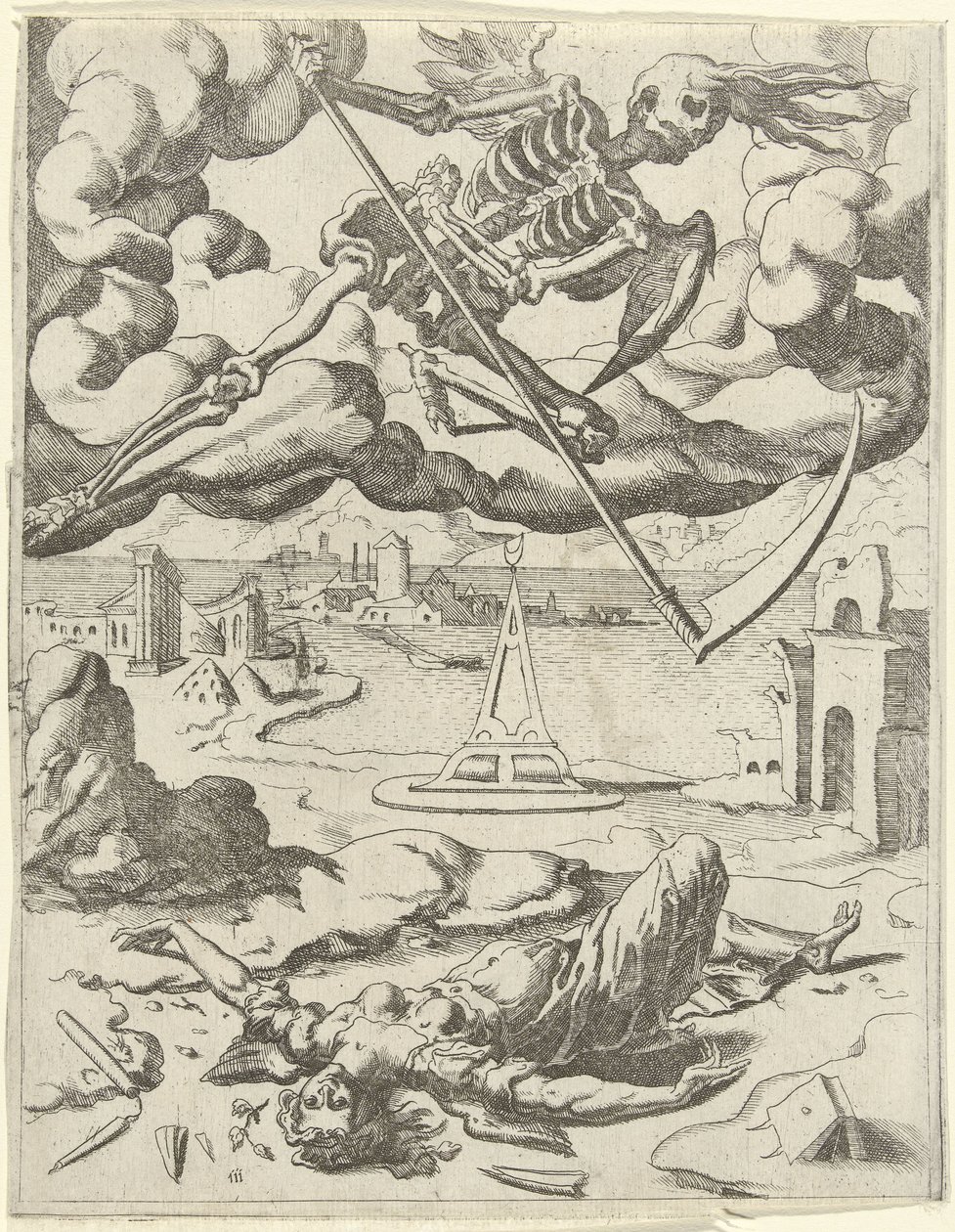 La morte vince la fede da Dirck Volckertsz. Coornhert (possibly)
