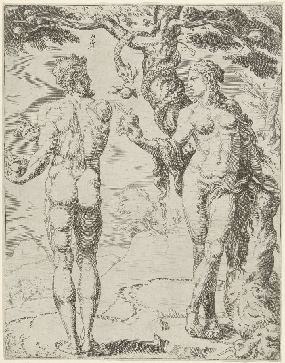 Adamo ed Eva da Dirck Volckertsz. Coornhert