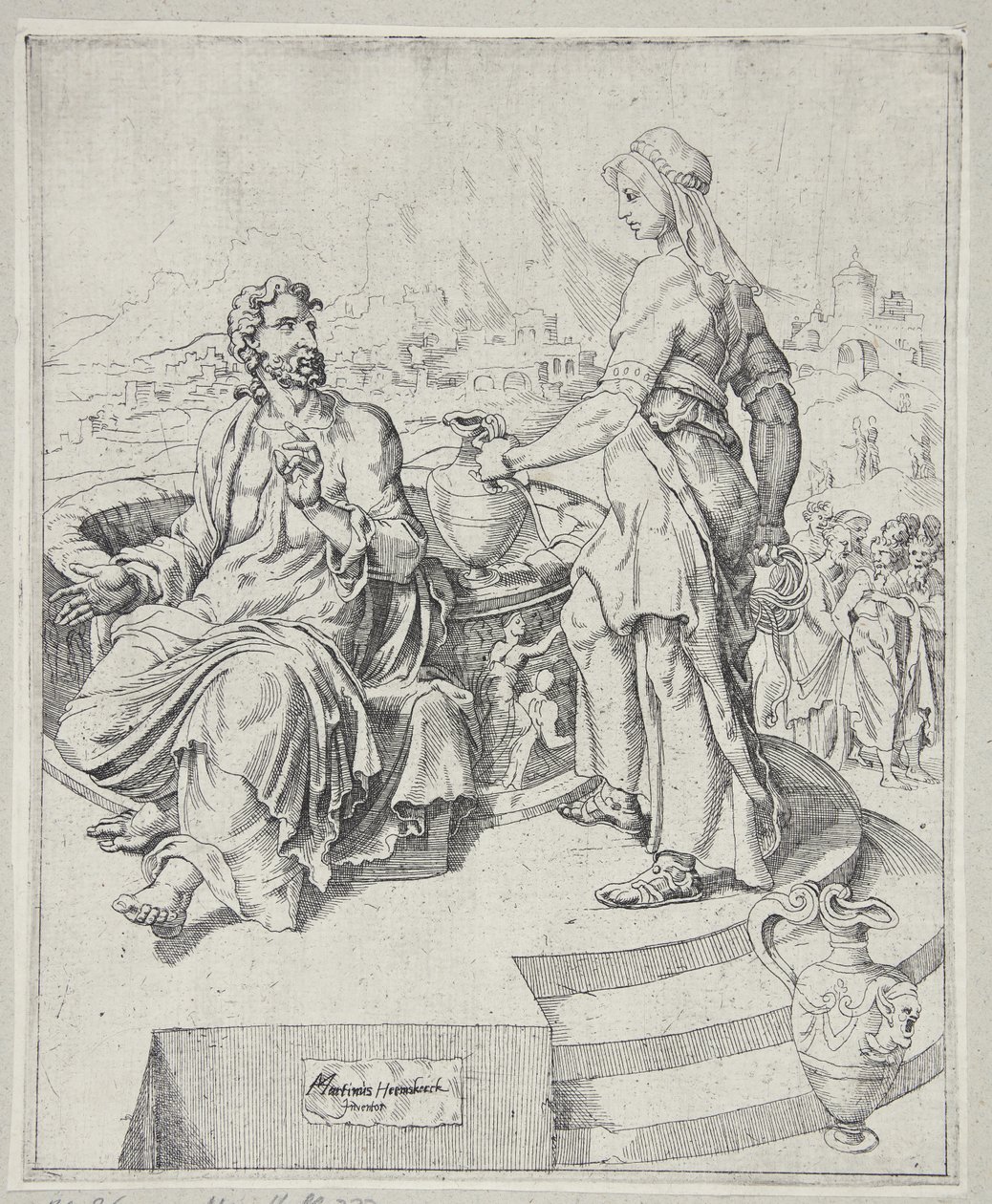 Cristo e la donna samaritana da Dirck Volckertsz. Coornhert