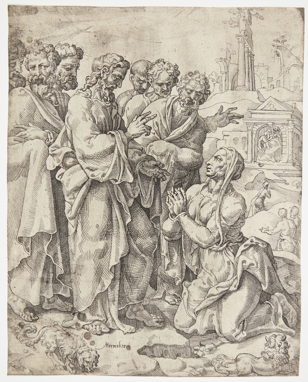 Cristo e la donna samaritana da Dirck Volckertsz. Coornhert