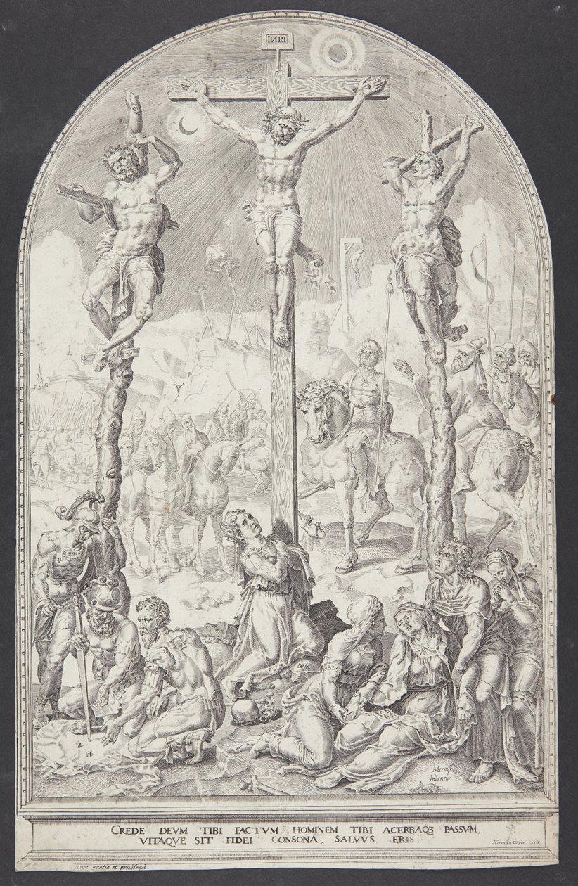 Cristo sulla croce tra i due ladroni da Dirck Volckertsz. Coornhert