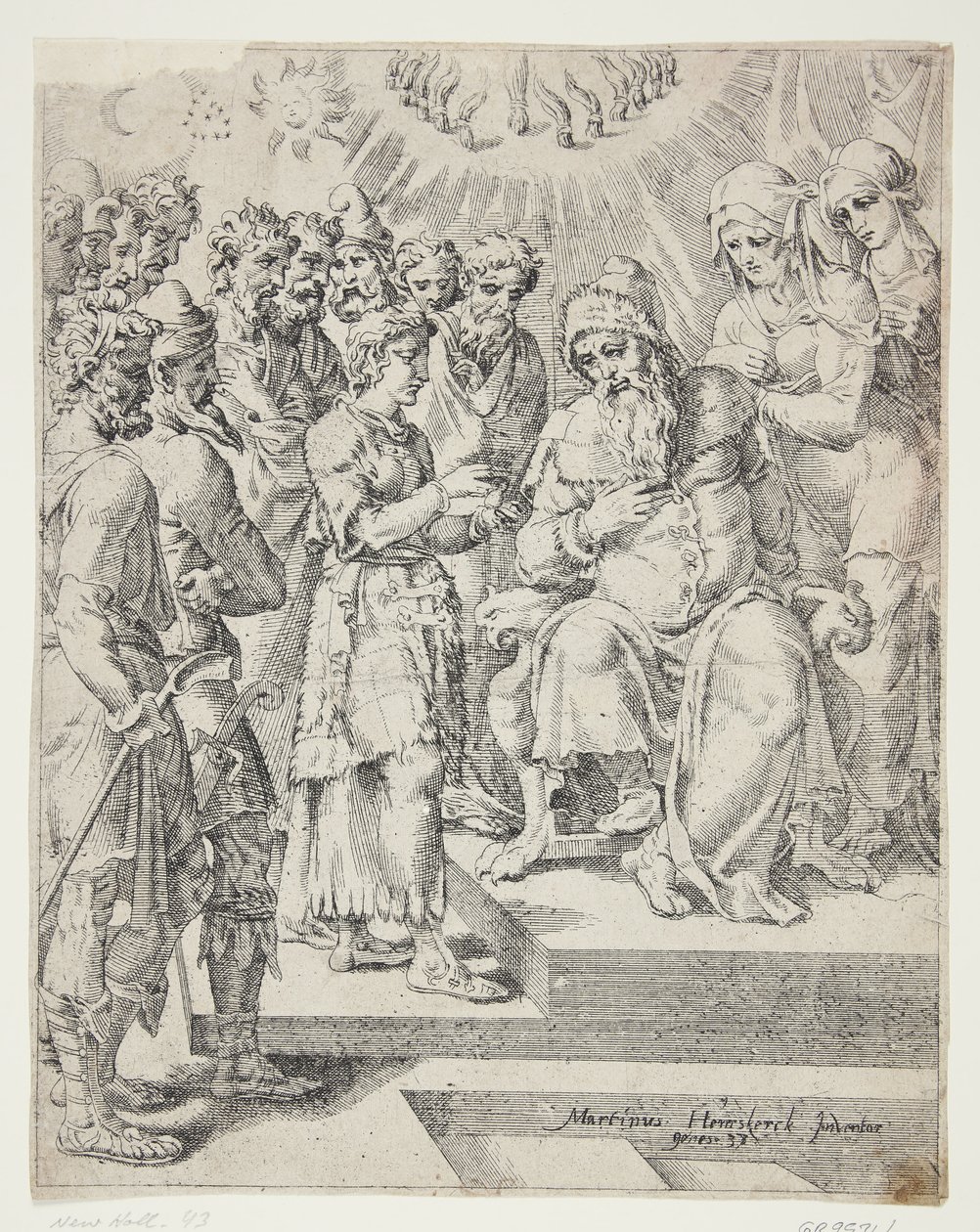 Giuseppe racconta i suoi sogni a suo padre da Dirck Volckertsz. Coornhert