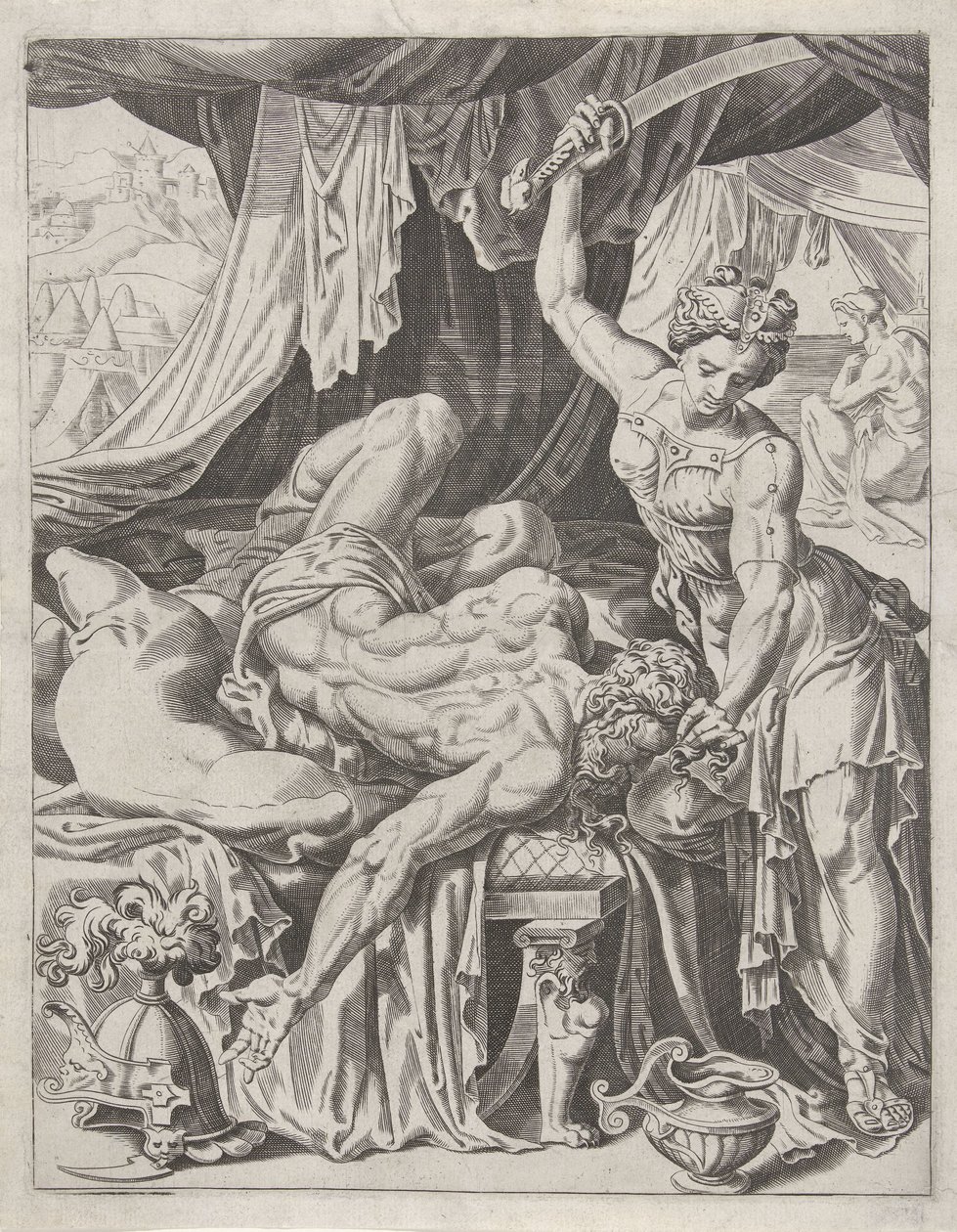 Giuditta decapita Oloferne (serie: Astuzie delle donne) da Dirck Volckertsz. Coornhert