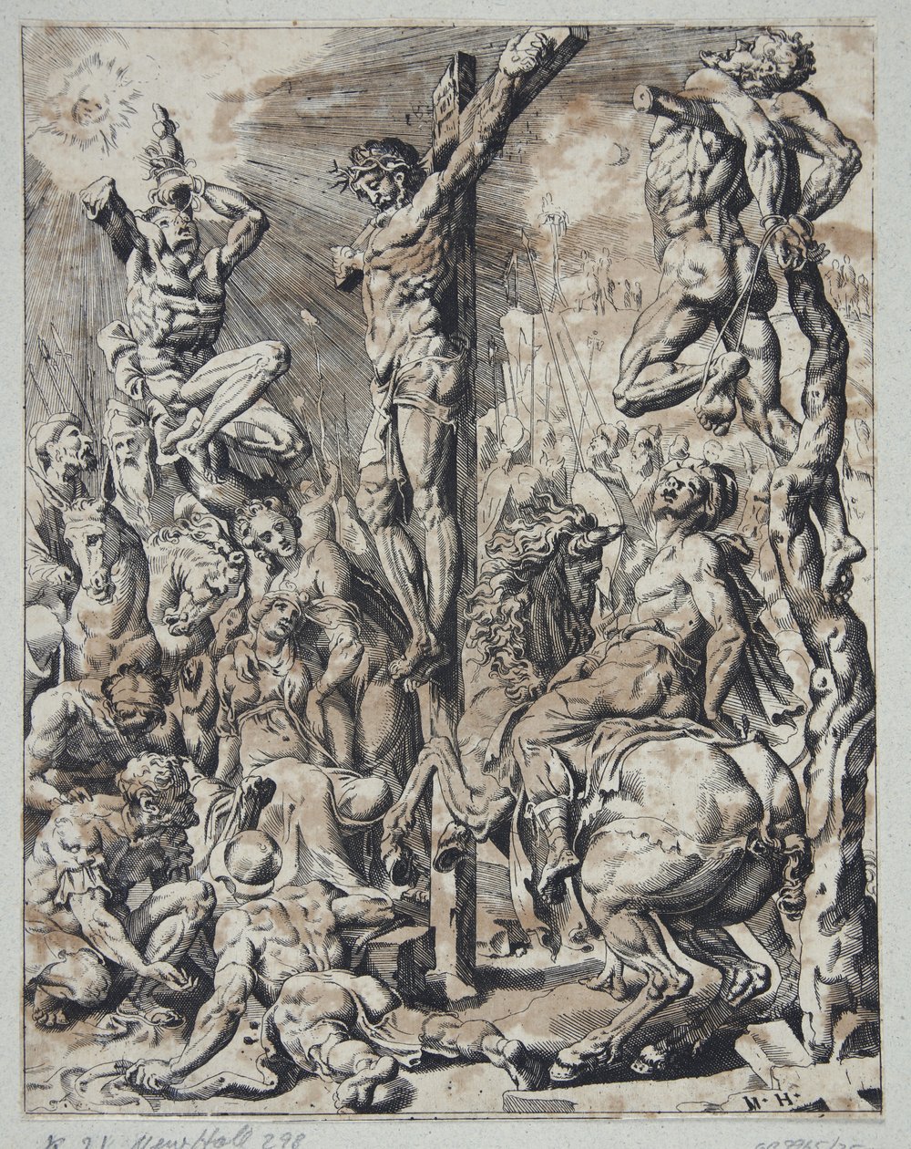 La morte di Cristo sulla croce da Dirck Volckertsz. Coornhert
