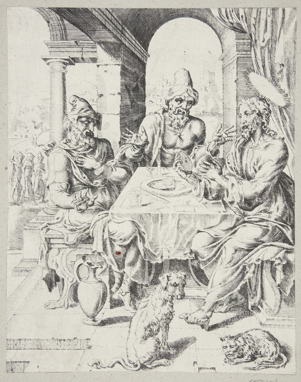 La cena di Emmaus da Dirck Volckertsz. Coornhert