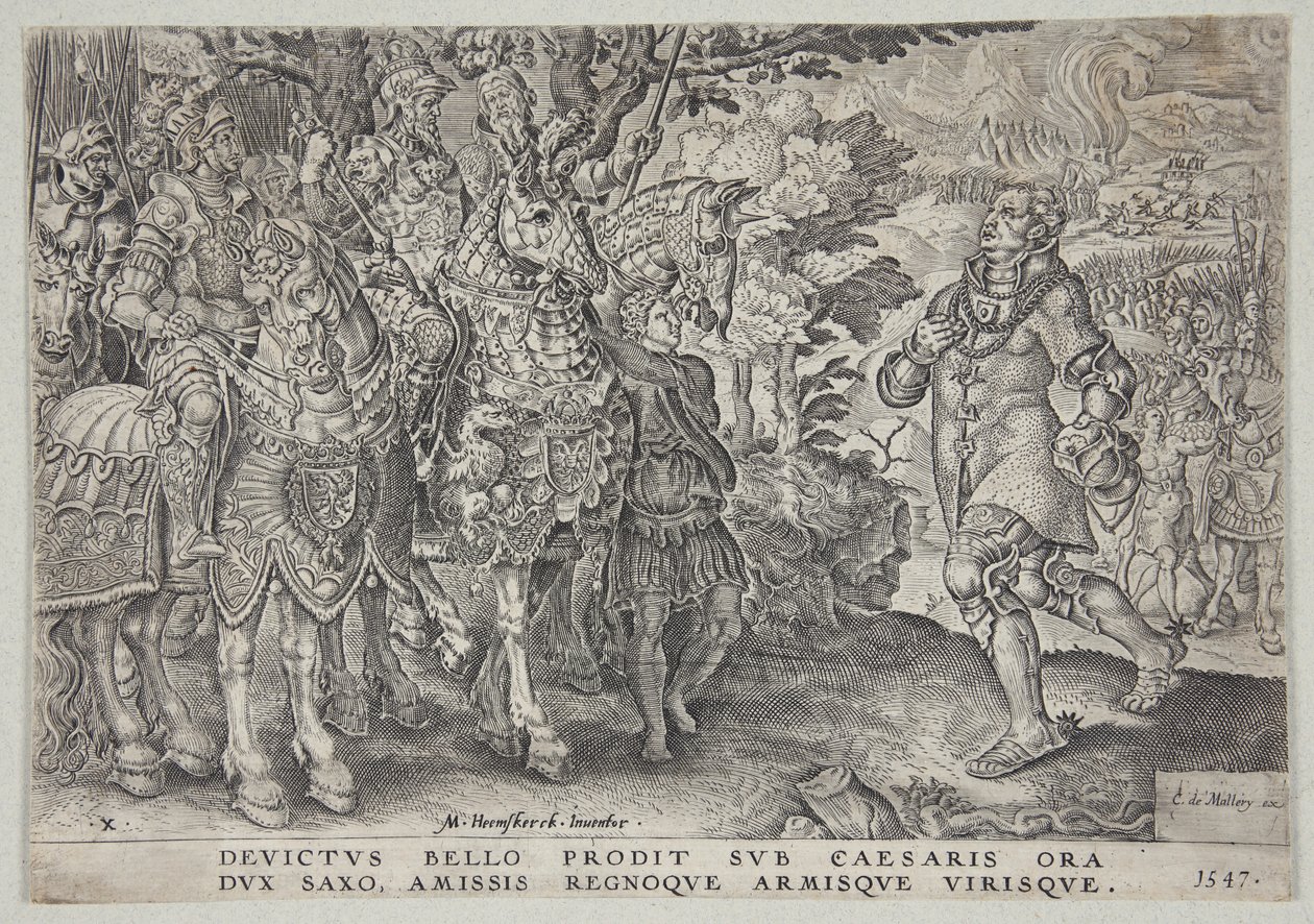 La resa di Giovanni Federico, Elettore di Sassonia, dopo la battaglia di Mühlberg da Dirck Volckertsz. Coornhert