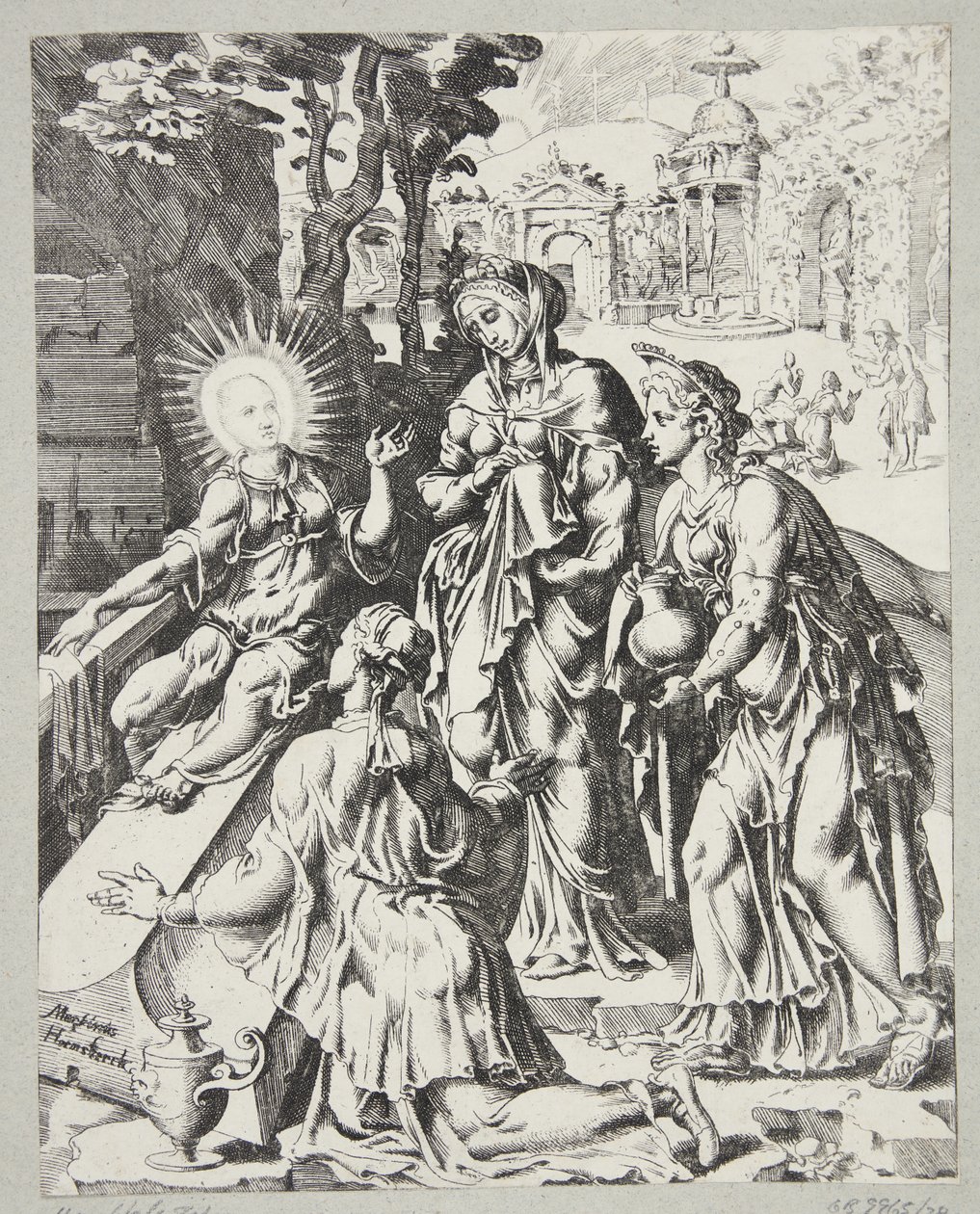 Le tre donne sante al sepolcro da Dirck Volckertsz. Coornhert