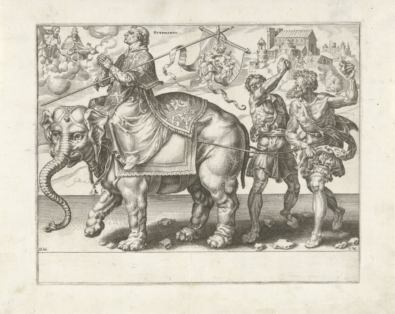 Trionfo di Stefano (Triomf van de lijdzaamheid) da Dirck Volckertsz. Coornhert