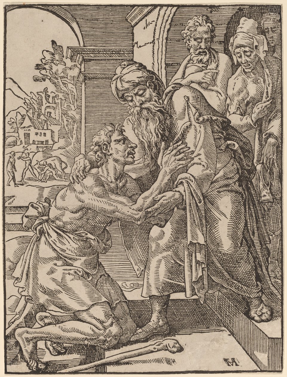 Il ritorno del figliol prodigo da Dirck Volckertz Coornhert after Maerten van Heemskerck
