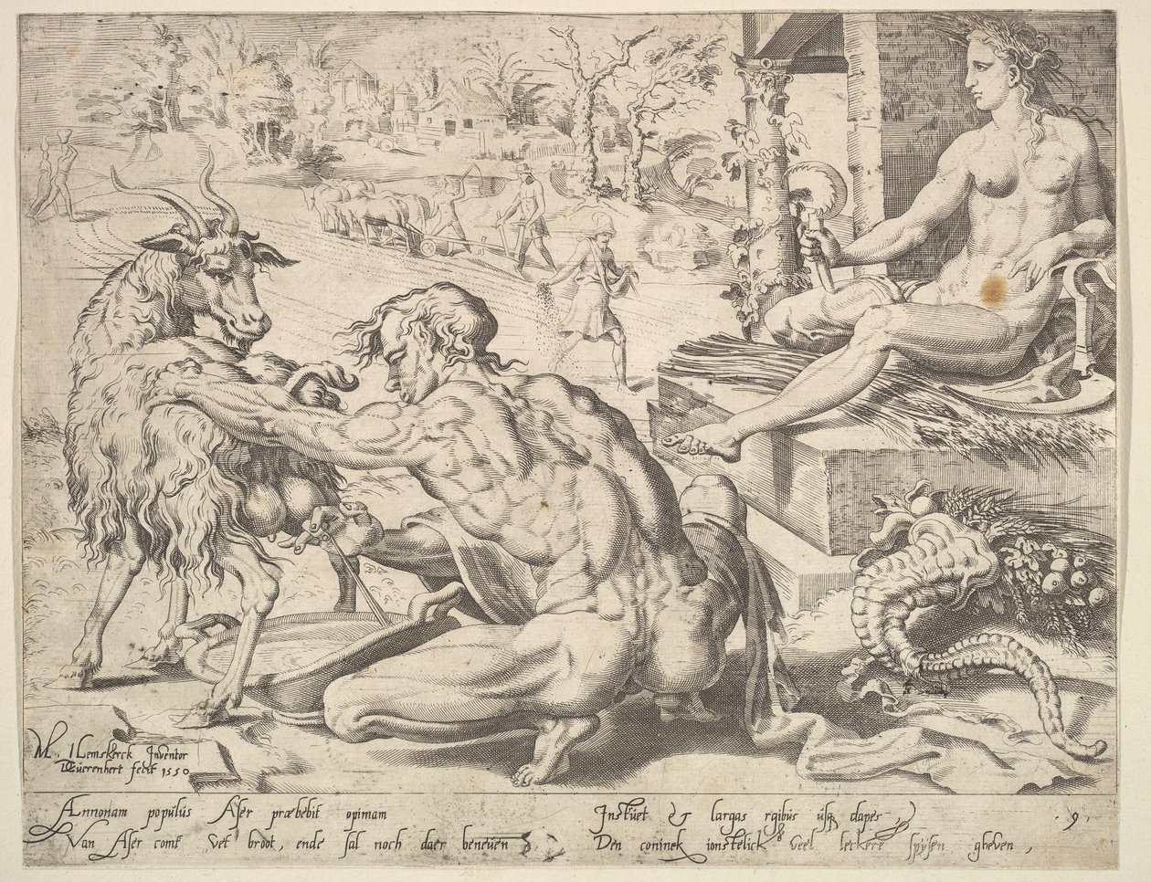 Asher, dalla serie I Dodici Patriarchi, 1550 da Dirck Volkertsen Coornhert