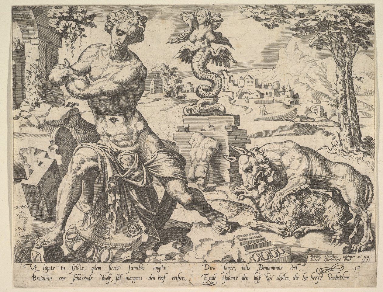 Beniamino, dalla serie I Dodici Patriarchi, 1550 da Dirck Volkertsen Coornhert
