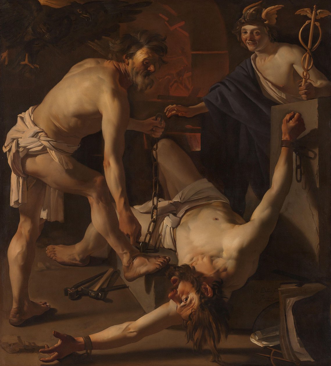 Prometeo incatenato da Vulcano da Dirck van Baburen