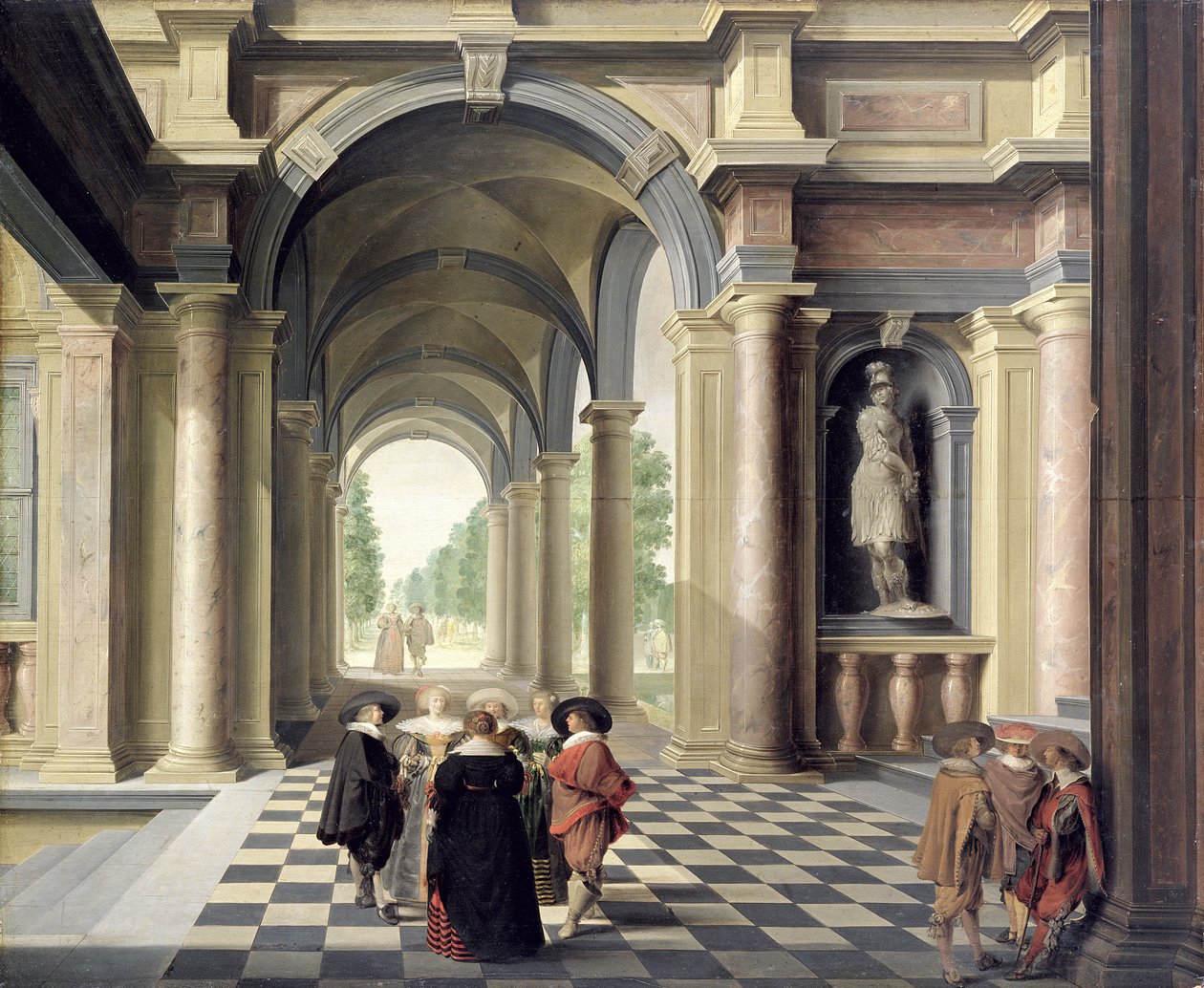 Una sala rinascimentale da Dirck van Delen