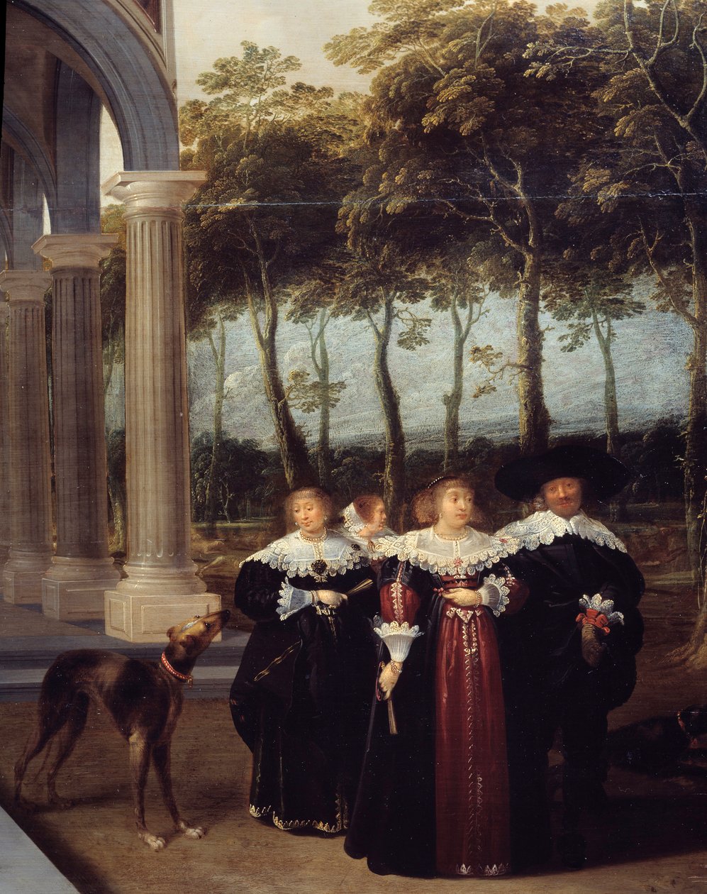 Coppia che cammina (dettaglio) da Dirck van Delen