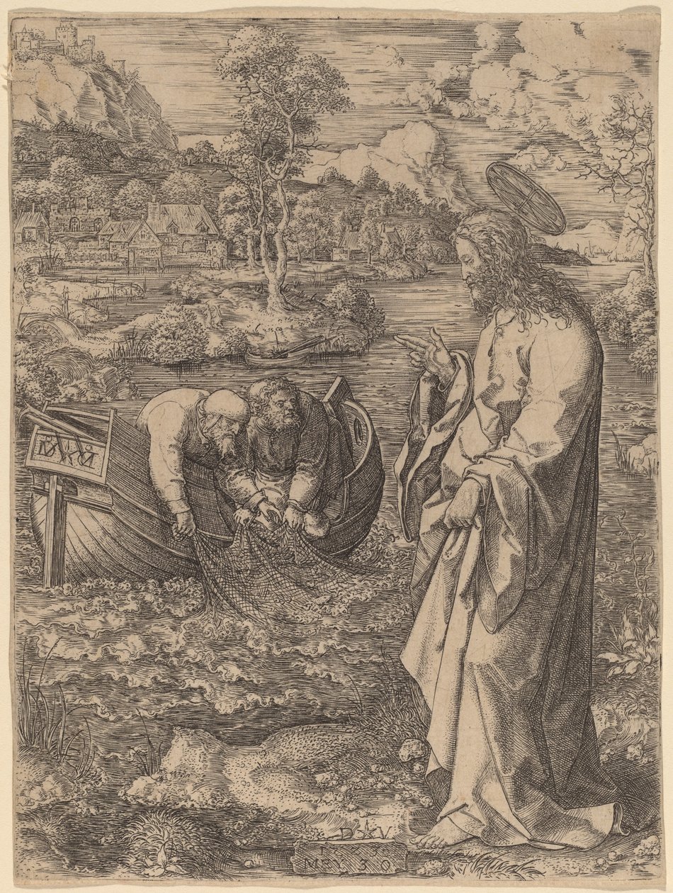 Cristo chiama Pietro da Dirk Jacobsz Vellert
