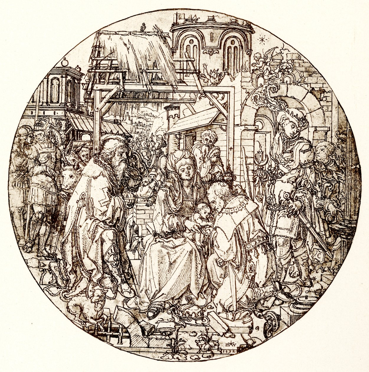 I Magi adorano il bambino Gesù da Dirk Jacobsz Vellert