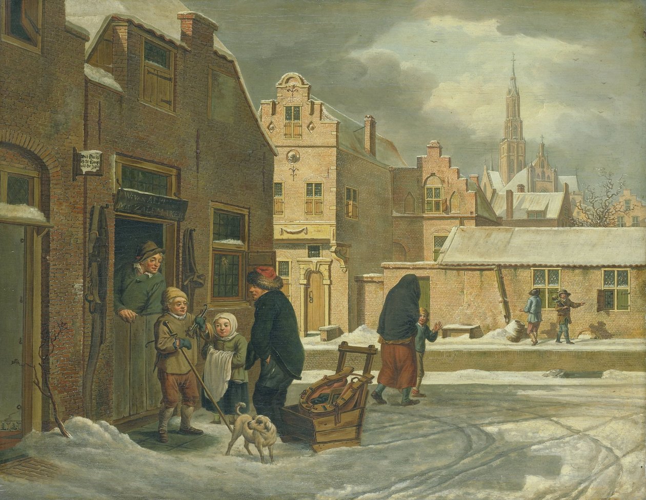 Veduta della città in inverno da Dirk Jan van der Laan