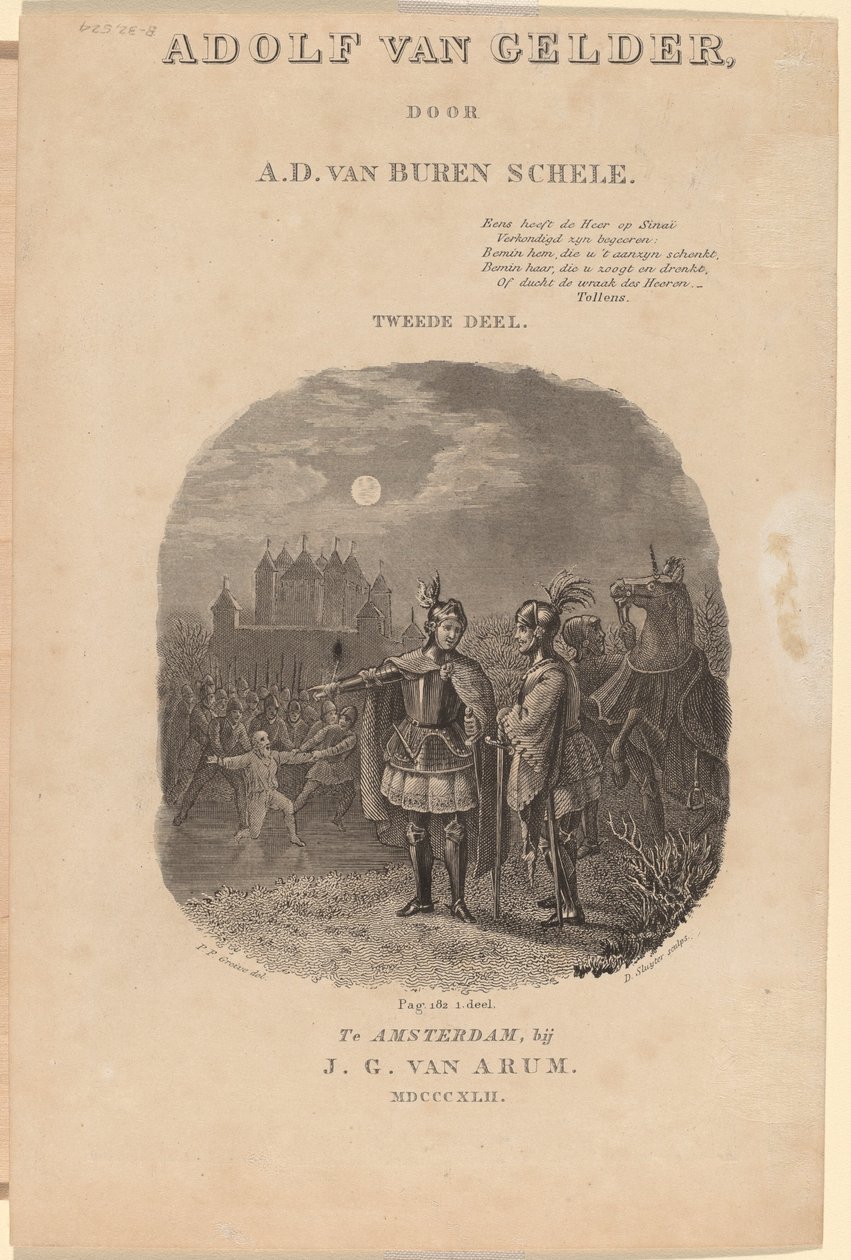Pagina del titolo per A.D. van Buren Schele