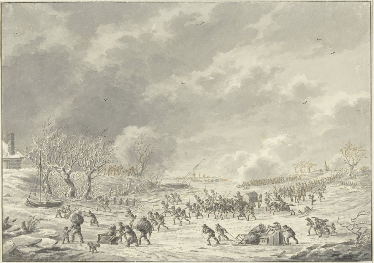 I francesi attraversano il Waal a Bommel, gennaio 1795 da Dirk Langendijk