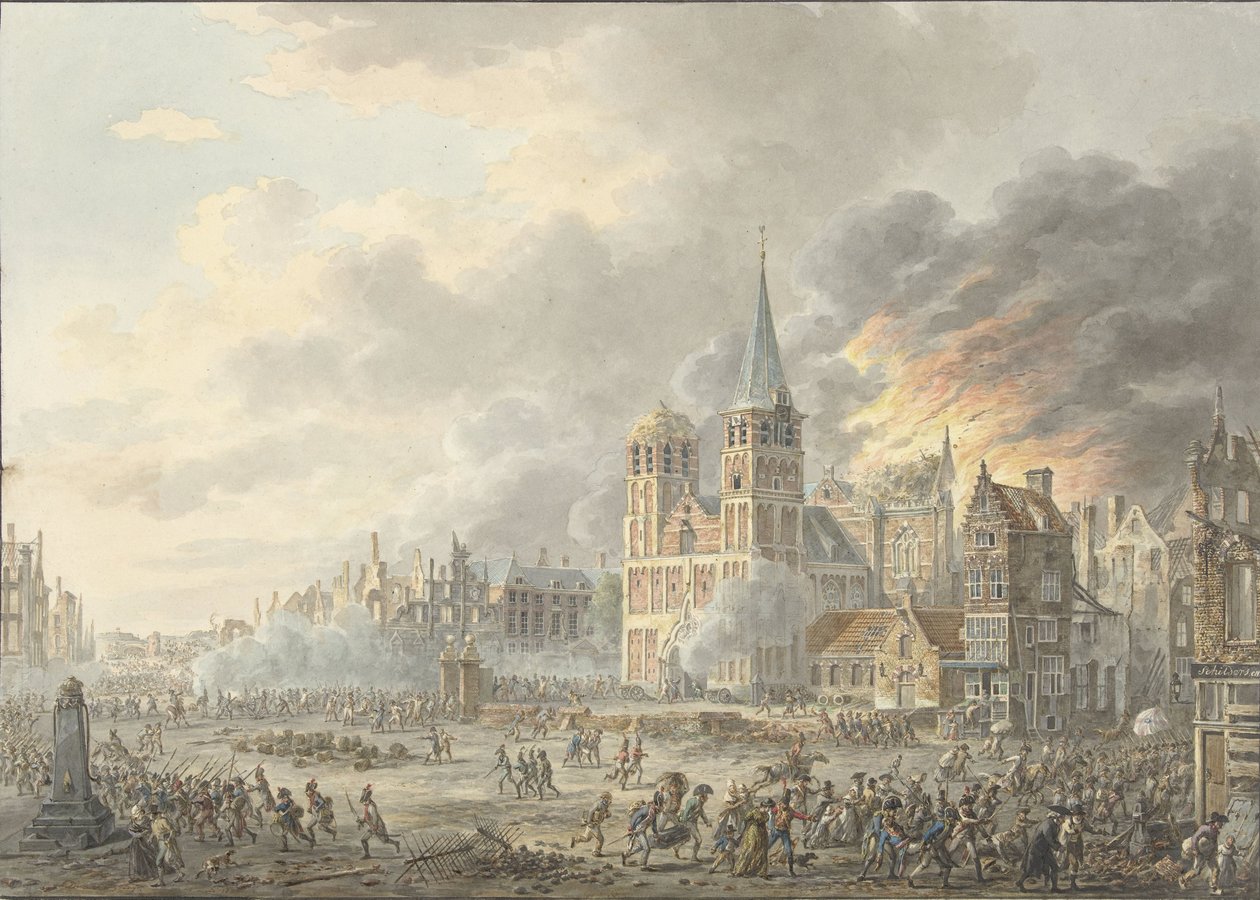 La presa di una città da parte delle truppe francesi da Dirk Langendijk