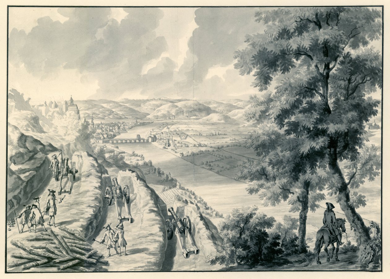 Veduta di Namur e del fiume Mosa, vista da sud-ovest da Dirk Maas (possibly)