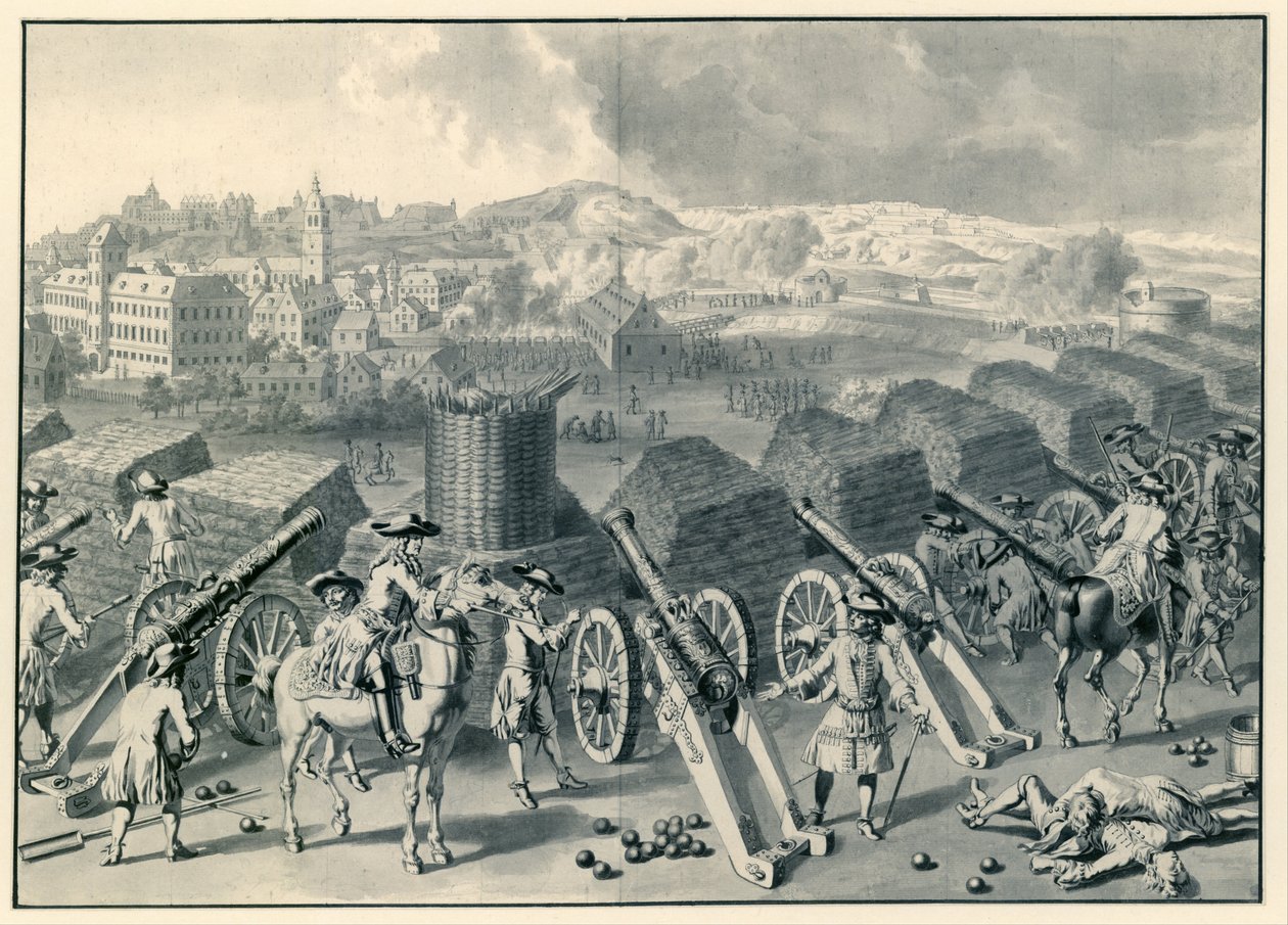 Veduta di Namur da nord durante l