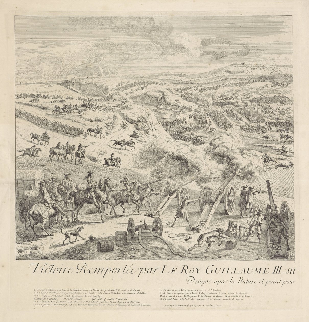 Battaglia di Drogheda sul Boyne, 1 luglio 1690 (foglio sinistro) da Dirk Maas