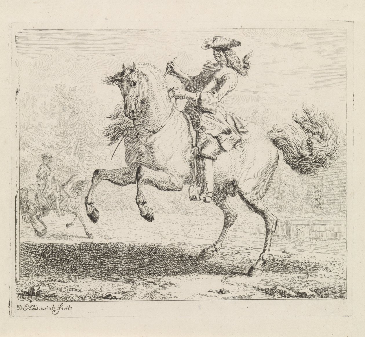 Cavallo impennato con cavaliere da Dirk Maas