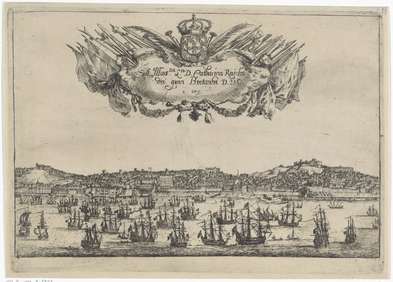 Veduta della città e del porto di Lisbona da Dirk Stoop
