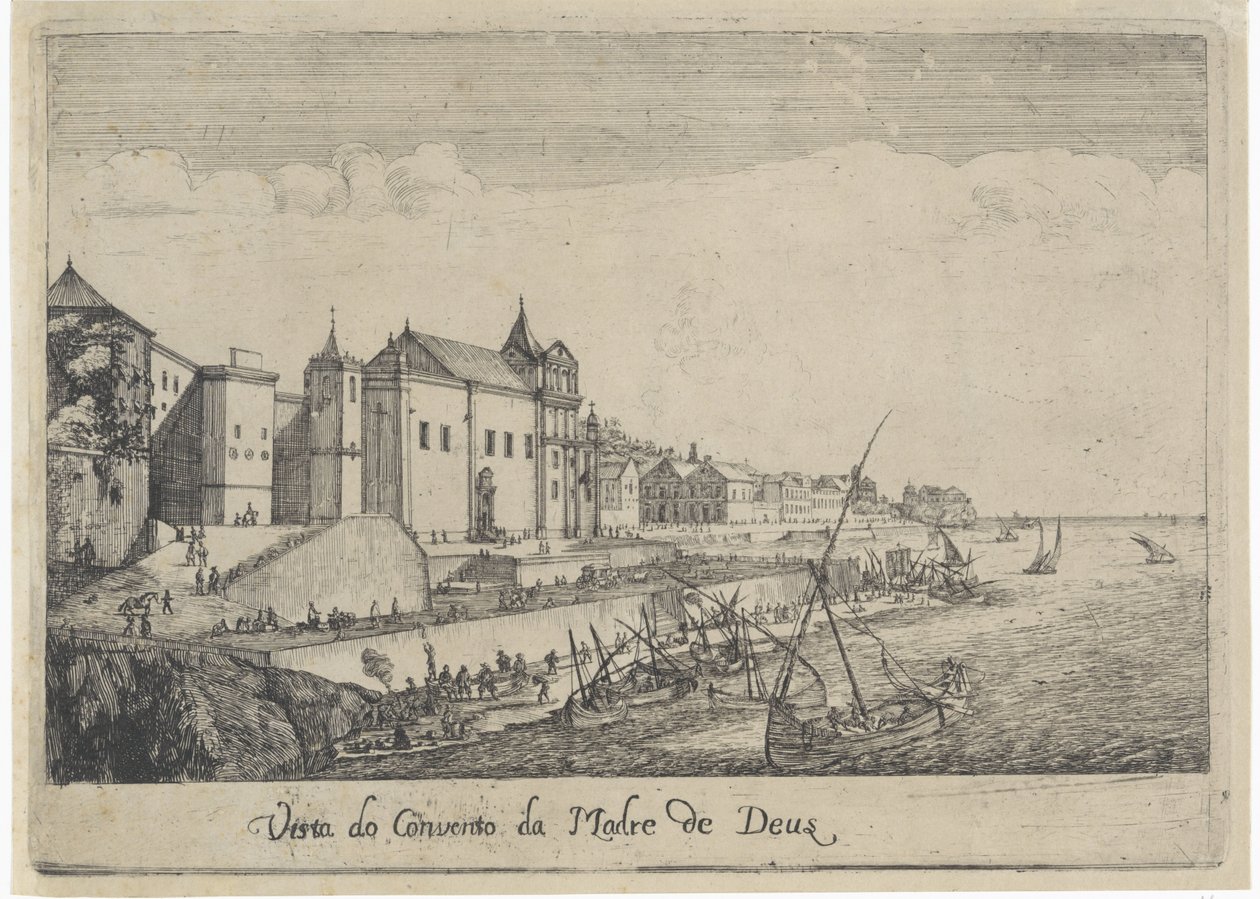 Veduta del convento della Madre di Dio a Lisbona da Dirk Stoop