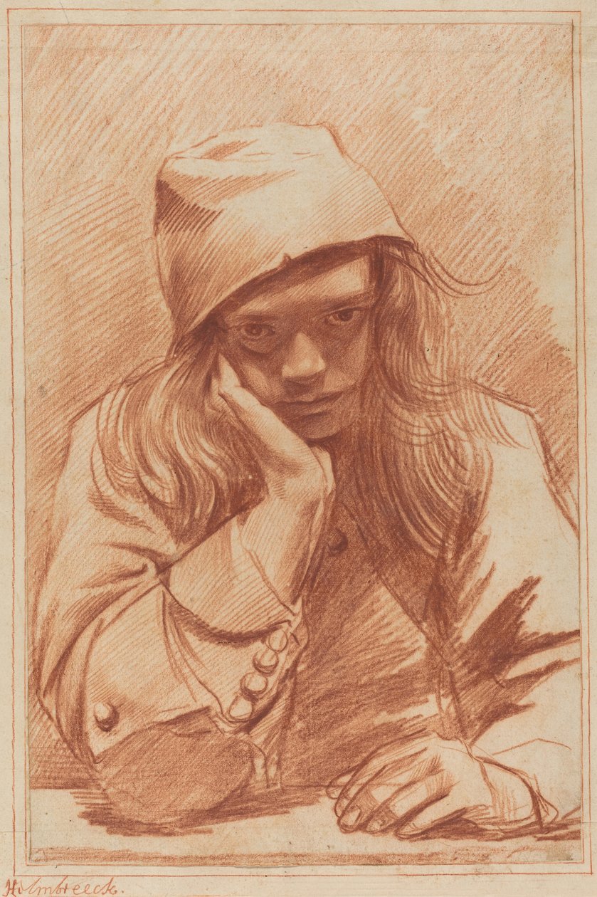 Autoritratto (gesso rosso) da Dirk Theodor Helmbrecker