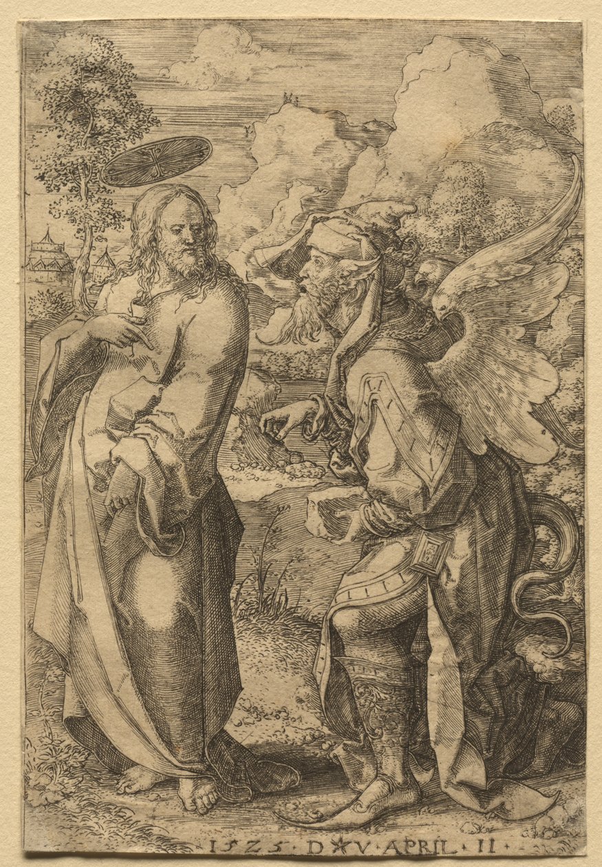 Tentazione di Cristo, 1525 da Dirk Vellert